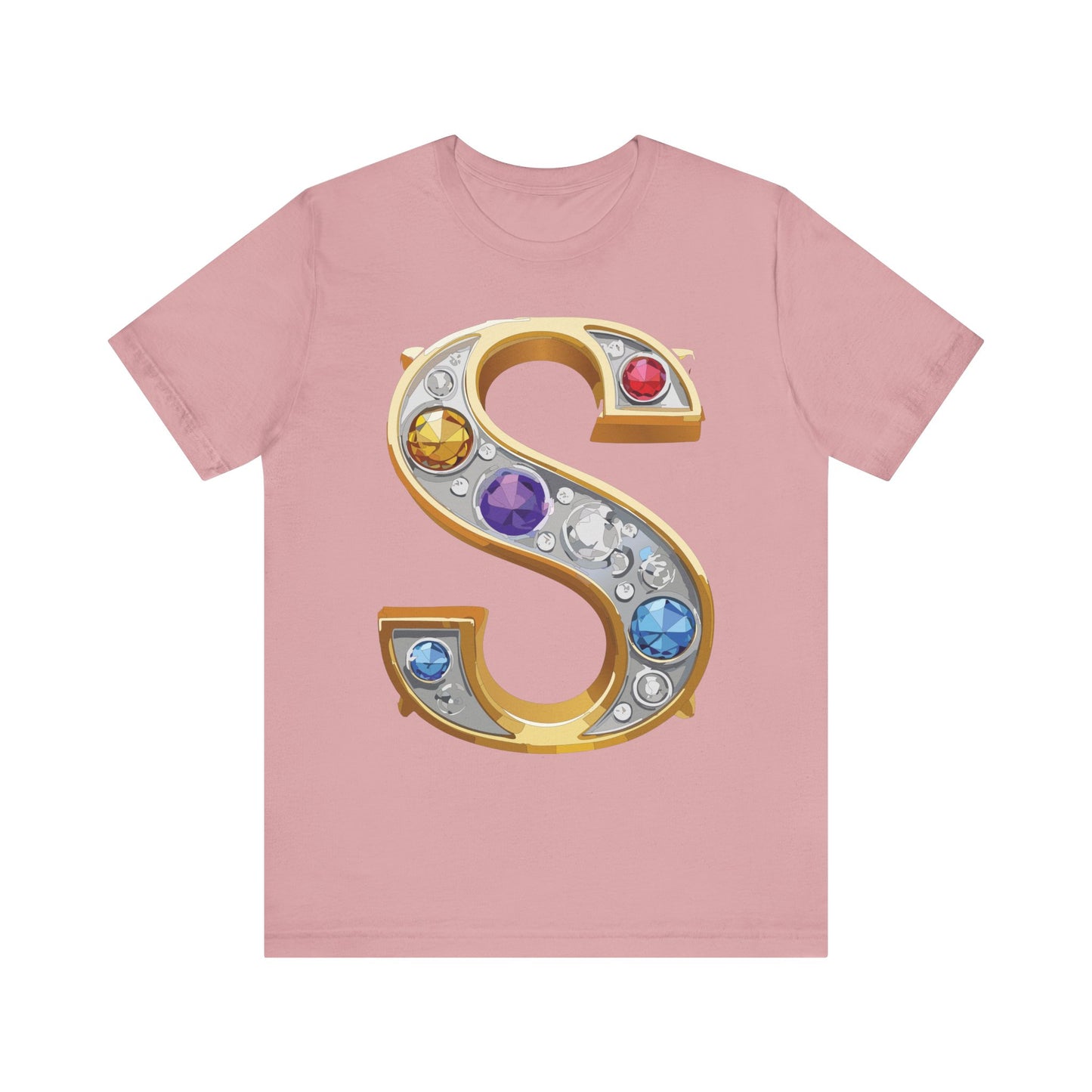 Letter Shirt, Shirt with Letters, Tee Shirt with Gold Letter, Shirt with Antique Letters
