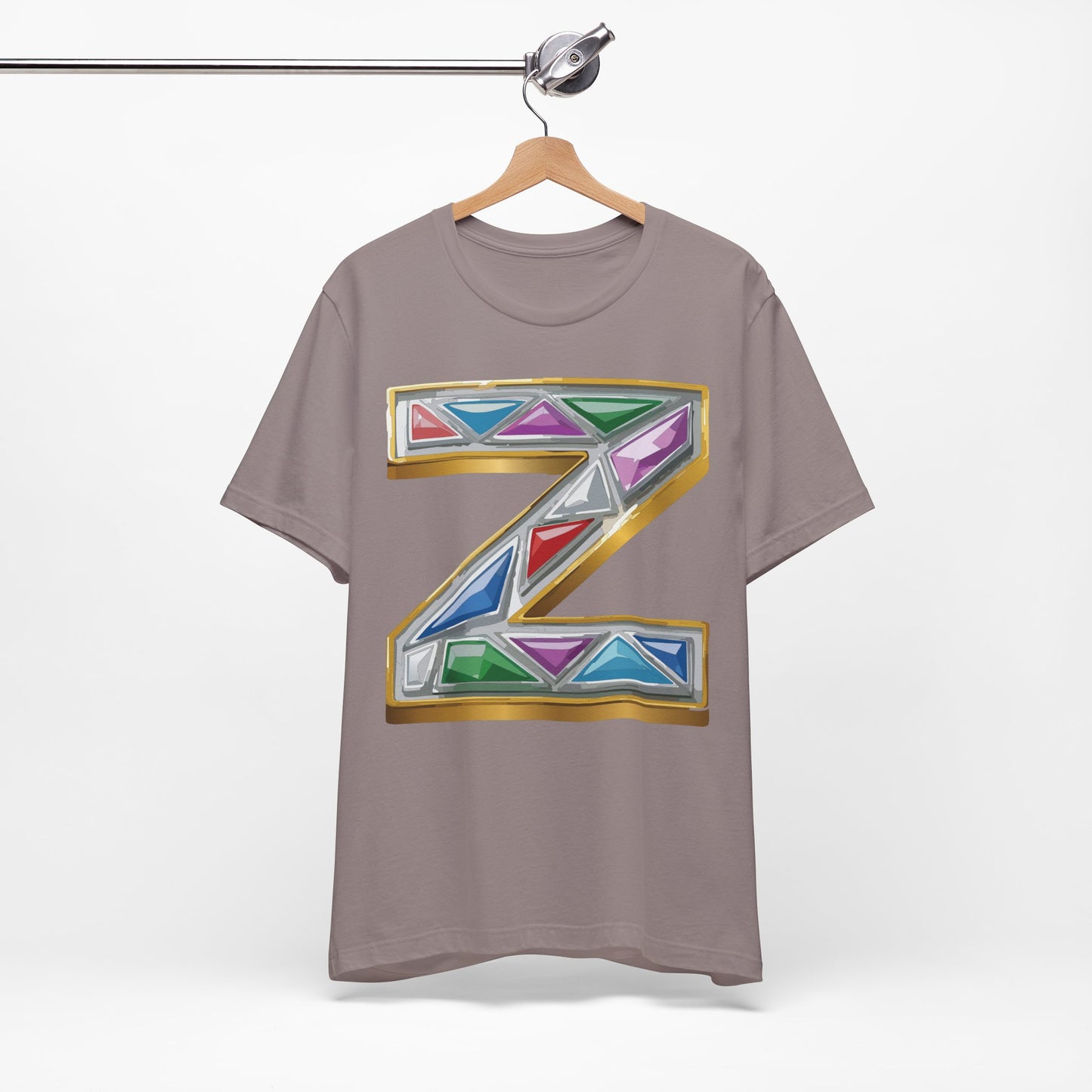 Letter Shirt, Shirt with Letters, Tee Shirt with Gold Letter, Shirt with Antique Letters