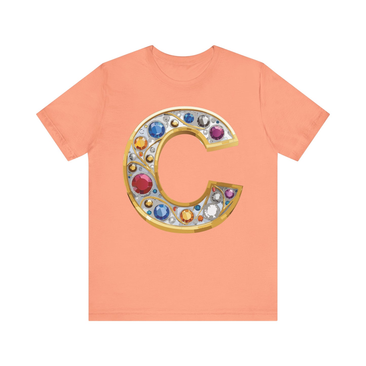 Letter Shirt, Shirt with Letters, Tee Shirt with Gold Letter, Shirt with Antique Letters