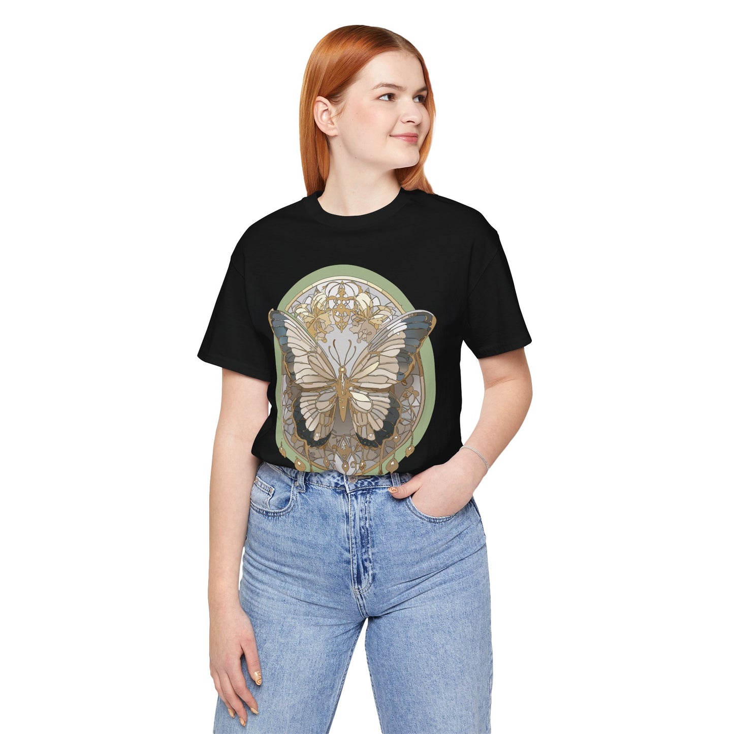 Butterfly Shirt, Shirt with Butterfly, Tee Shirt with Antique Butterfly