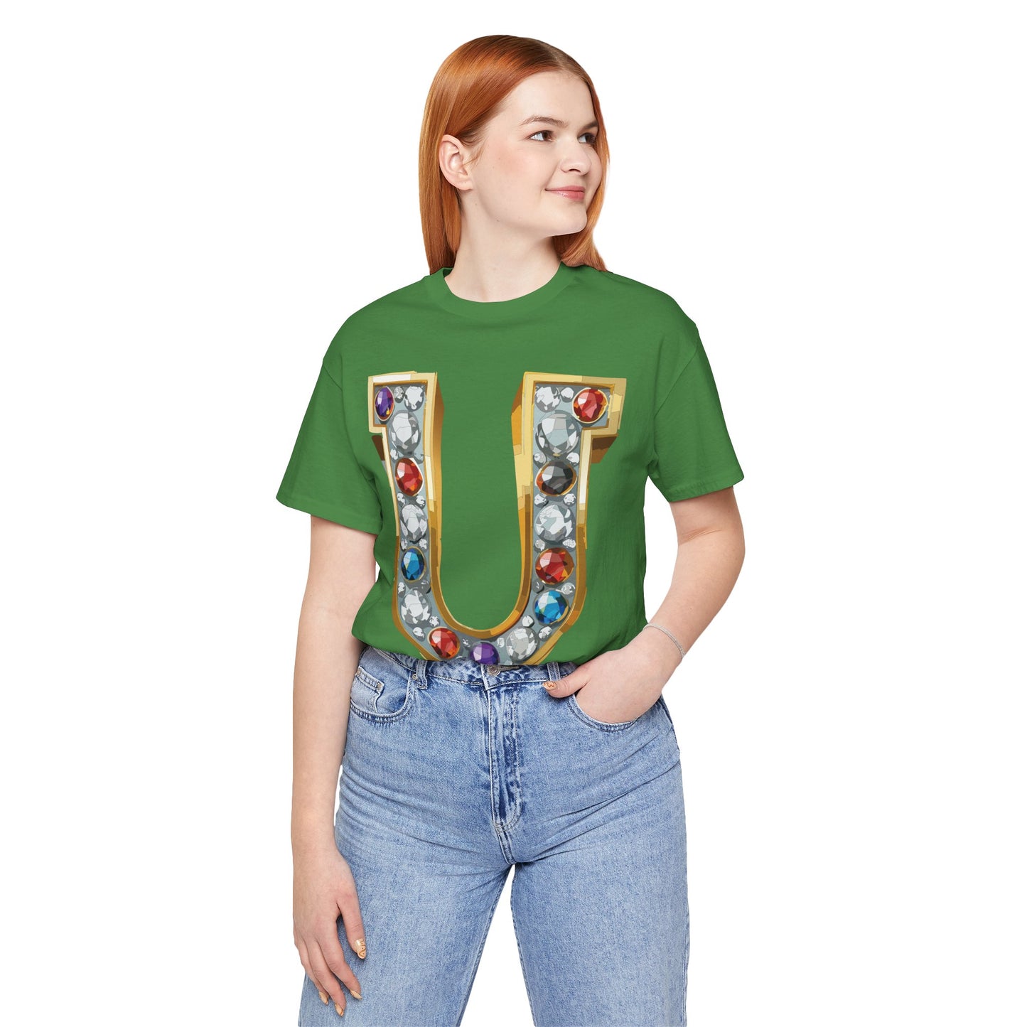 Letter Shirt, Shirt with Letters, Tee Shirt with Gold Letter, Shirt with Antique Letters