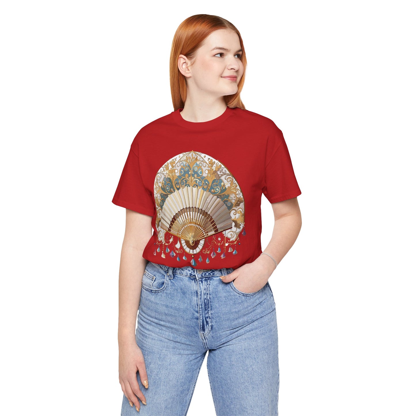 Fan shirt, Shirt with Fan, Tee Shirt with Gold Blower