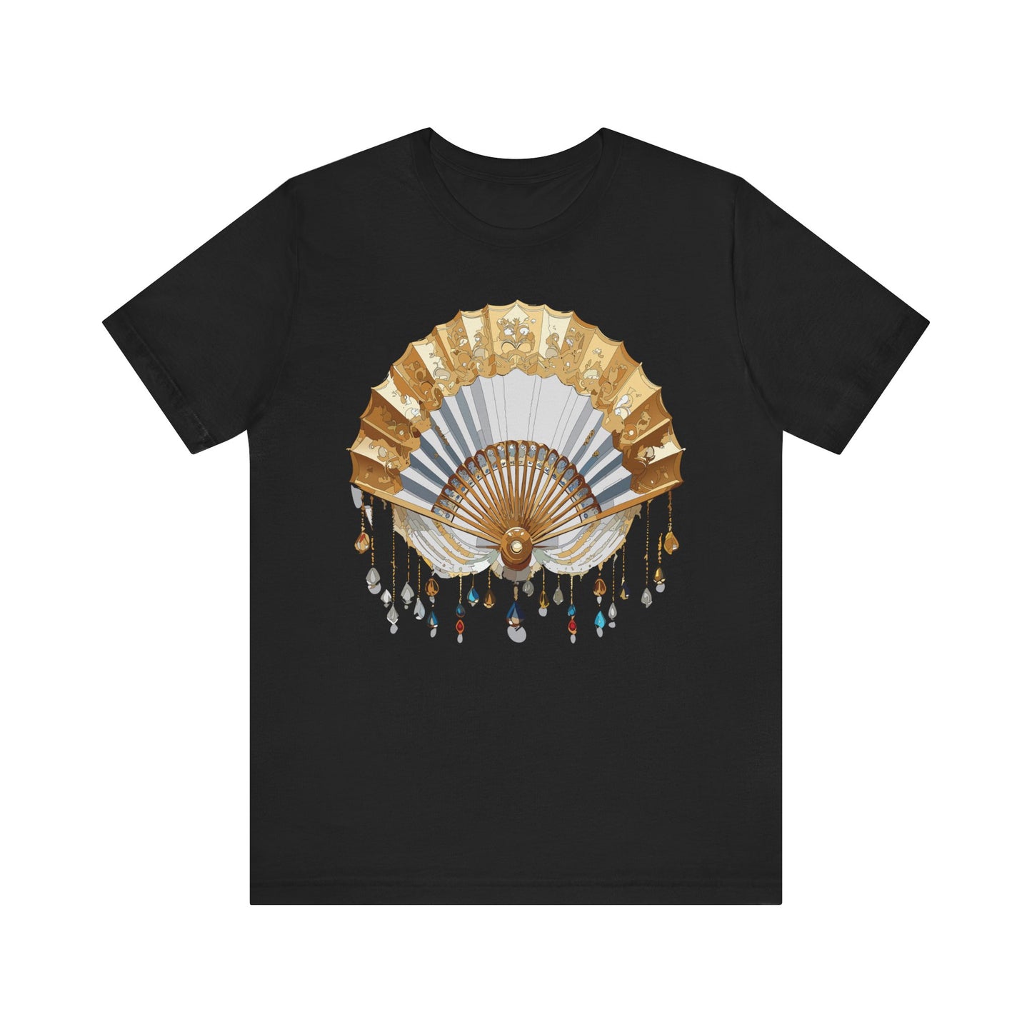 Fan shirt, Shirt with Fan, Tee Shirt with Gold Blower
