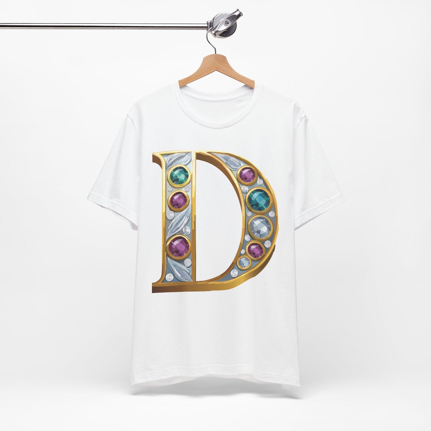 Letter Shirt, Shirt with Letters, Tee Shirt with Gold Letter, Shirt with Antique Letters