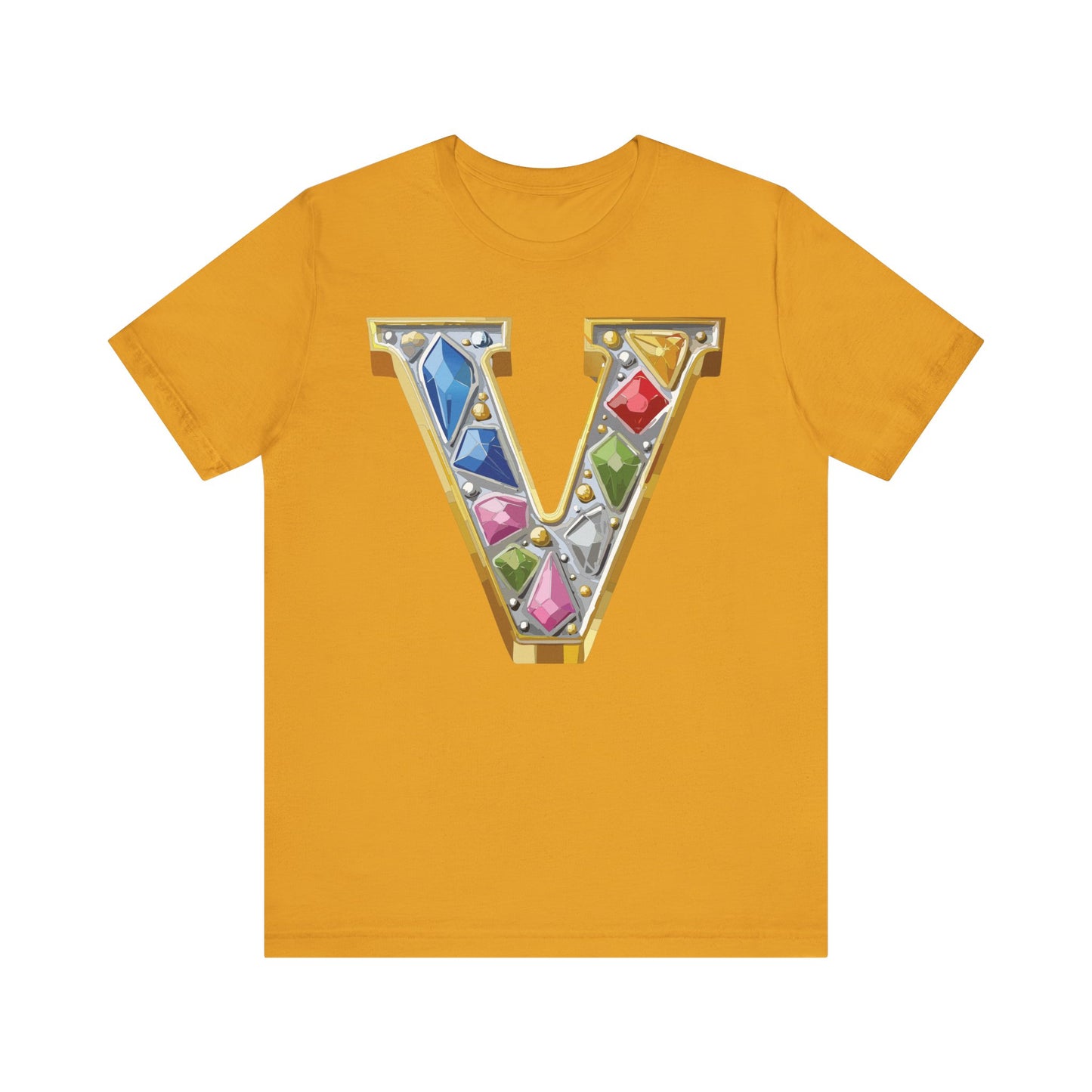 Letter Shirt, Shirt with Letters, Tee Shirt with Gold Letter, Shirt with Antique Letters