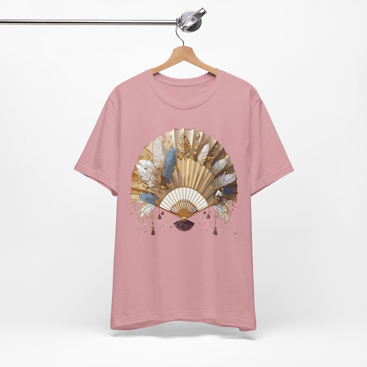 Fan shirt, Shirt with Fan, Tee Shirt with Gold Blower