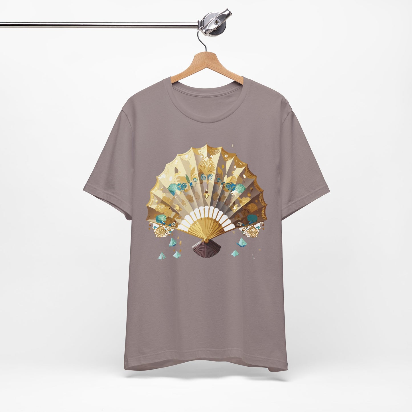 Fan shirt, Shirt with Fan, Tee Shirt with Gold Blower