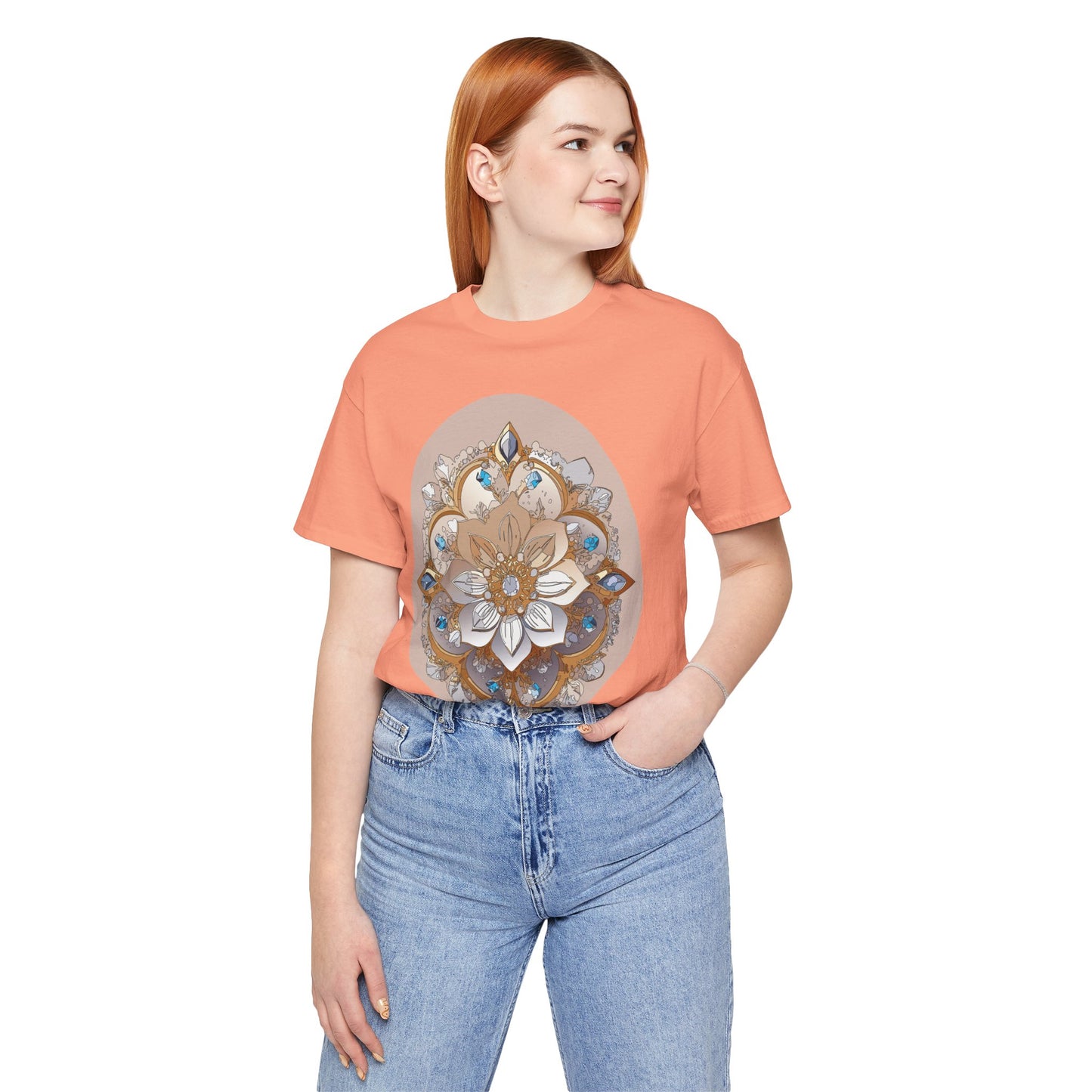 Floral Shirt, Flower Shirt, Tee Shirt with Antique Flower