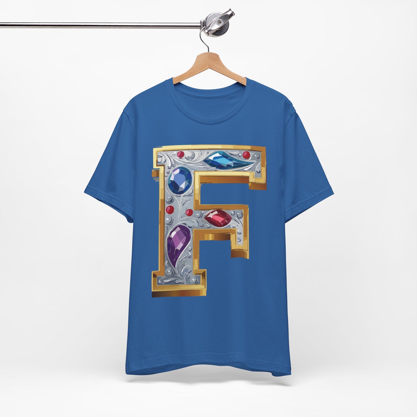 Letter Shirt, Shirt with Letters, Tee Shirt with Gold Letter, Shirt with Antique Letters