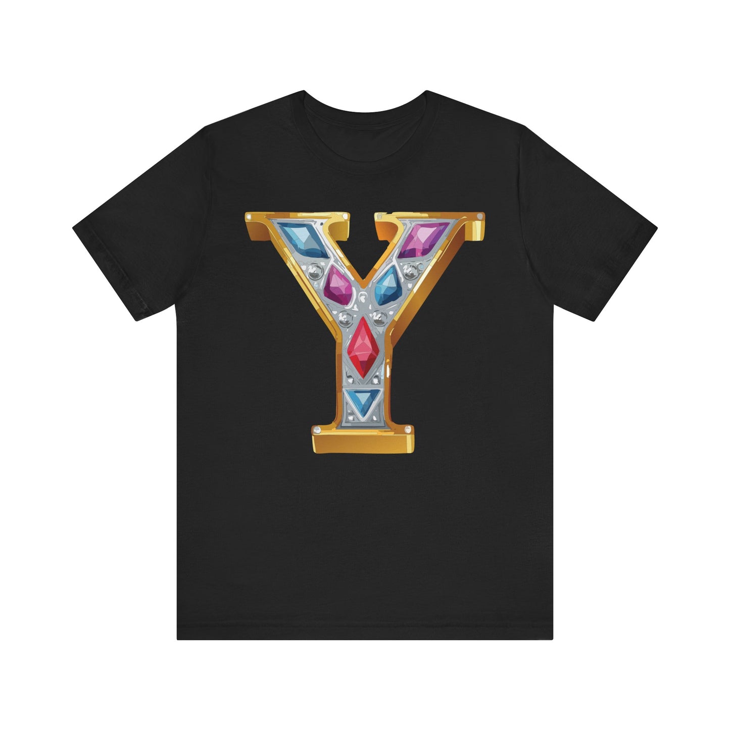 Letter Shirt, Shirt with Letters, Tee Shirt with Gold Letter, Shirt with Antique Letters
