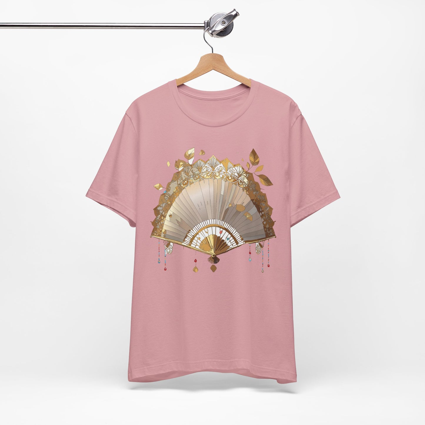 Fan shirt, Shirt with Fan, Tee Shirt with Gold Blower