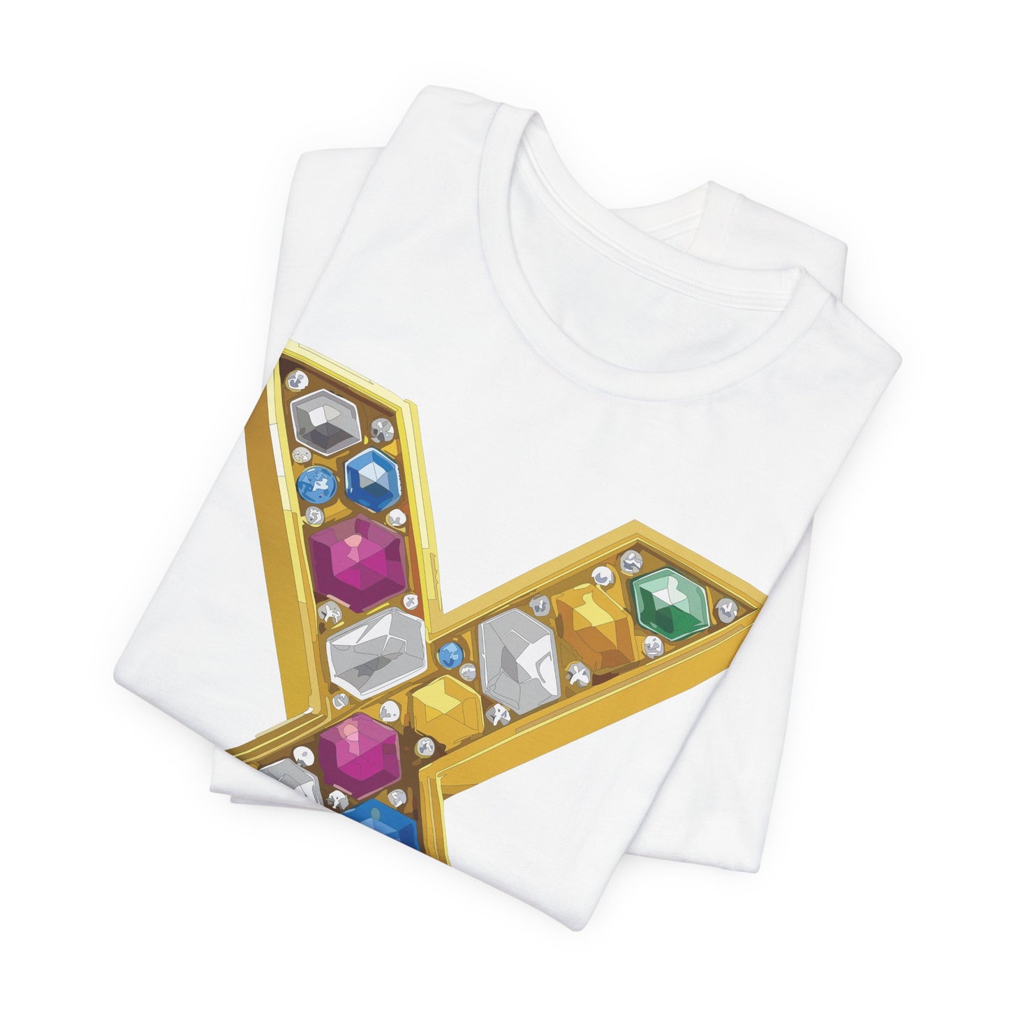 Letter Shirt, Shirt with Letters, Tee Shirt with Gold Letter, Shirt with Antique Letters