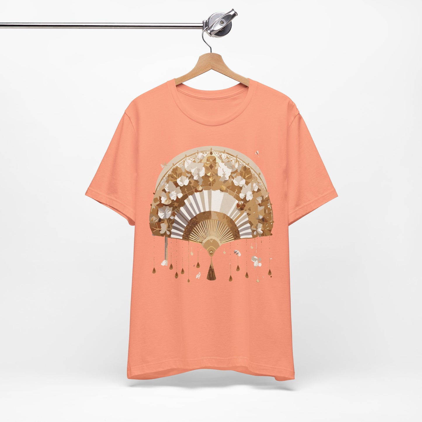 Fan shirt, Shirt with Fan, Tee Shirt with Gold Blower