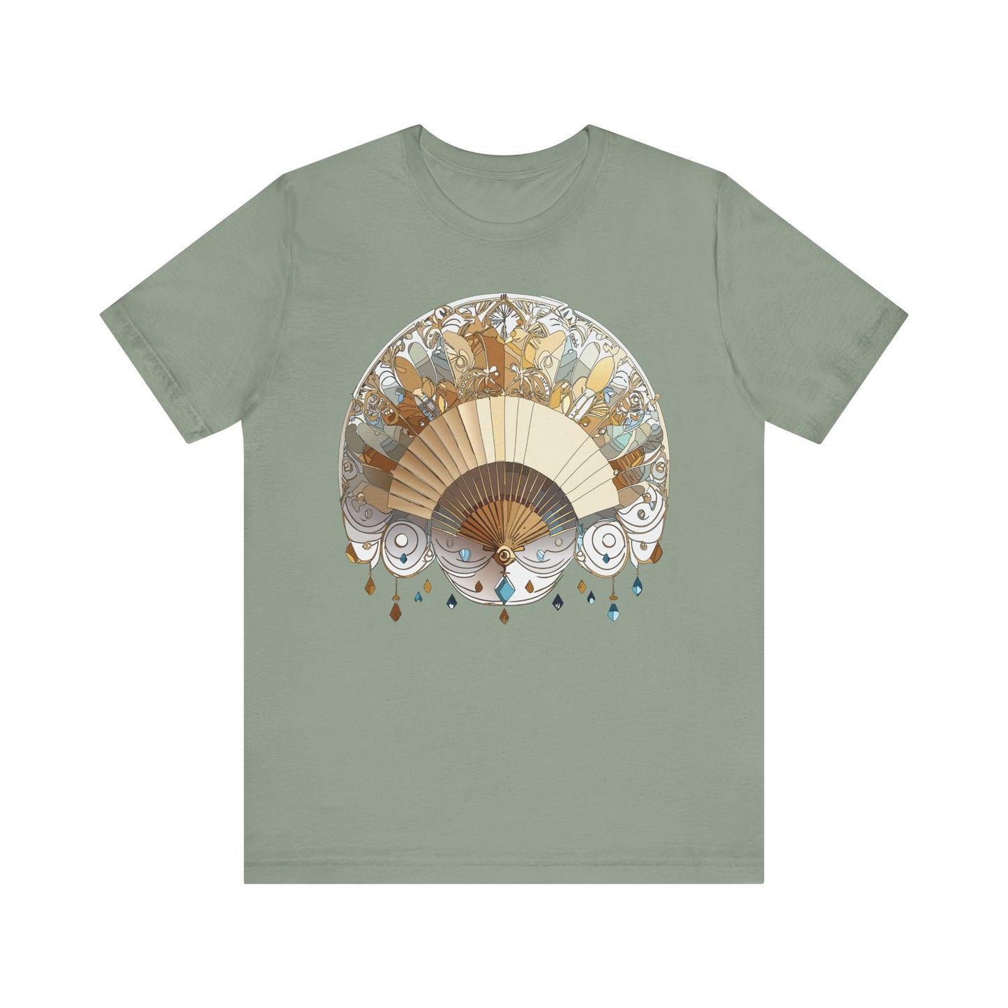 Fan shirt, Shirt with Fan, Tee Shirt with Gold Blower