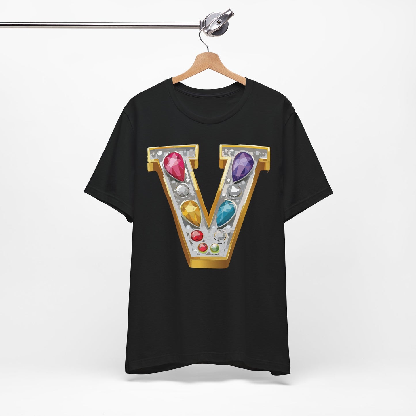 Letter Shirt, Shirt with Letters, Tee Shirt with Gold Letter, Shirt with Antique Letters