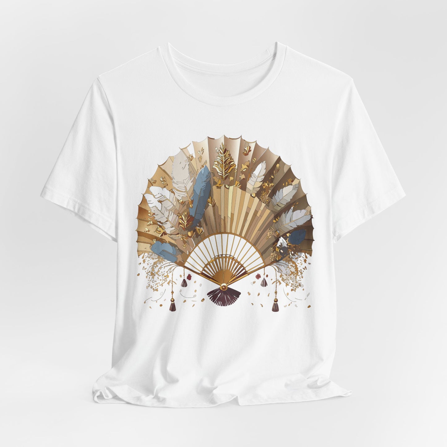 Fan shirt, Shirt with Fan, Tee Shirt with Gold Blower