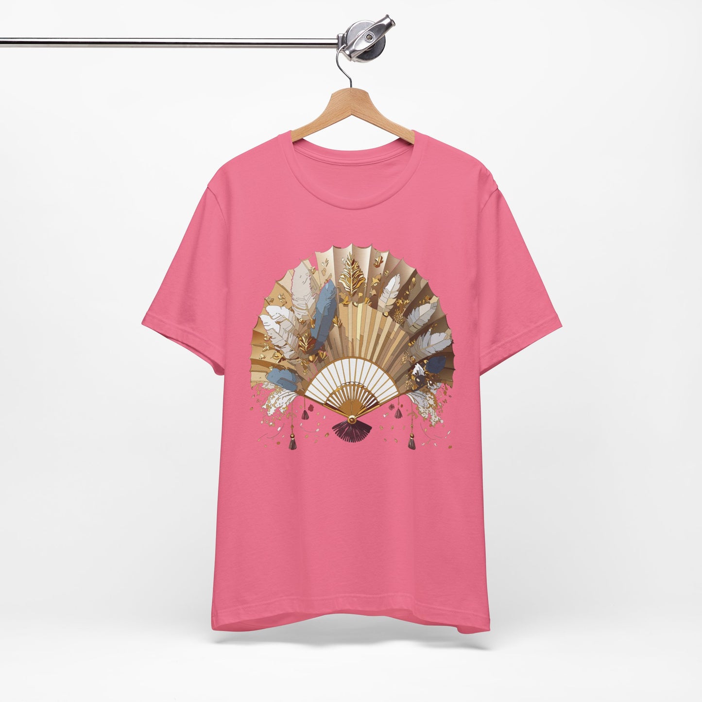 Fan shirt, Shirt with Fan, Tee Shirt with Gold Blower