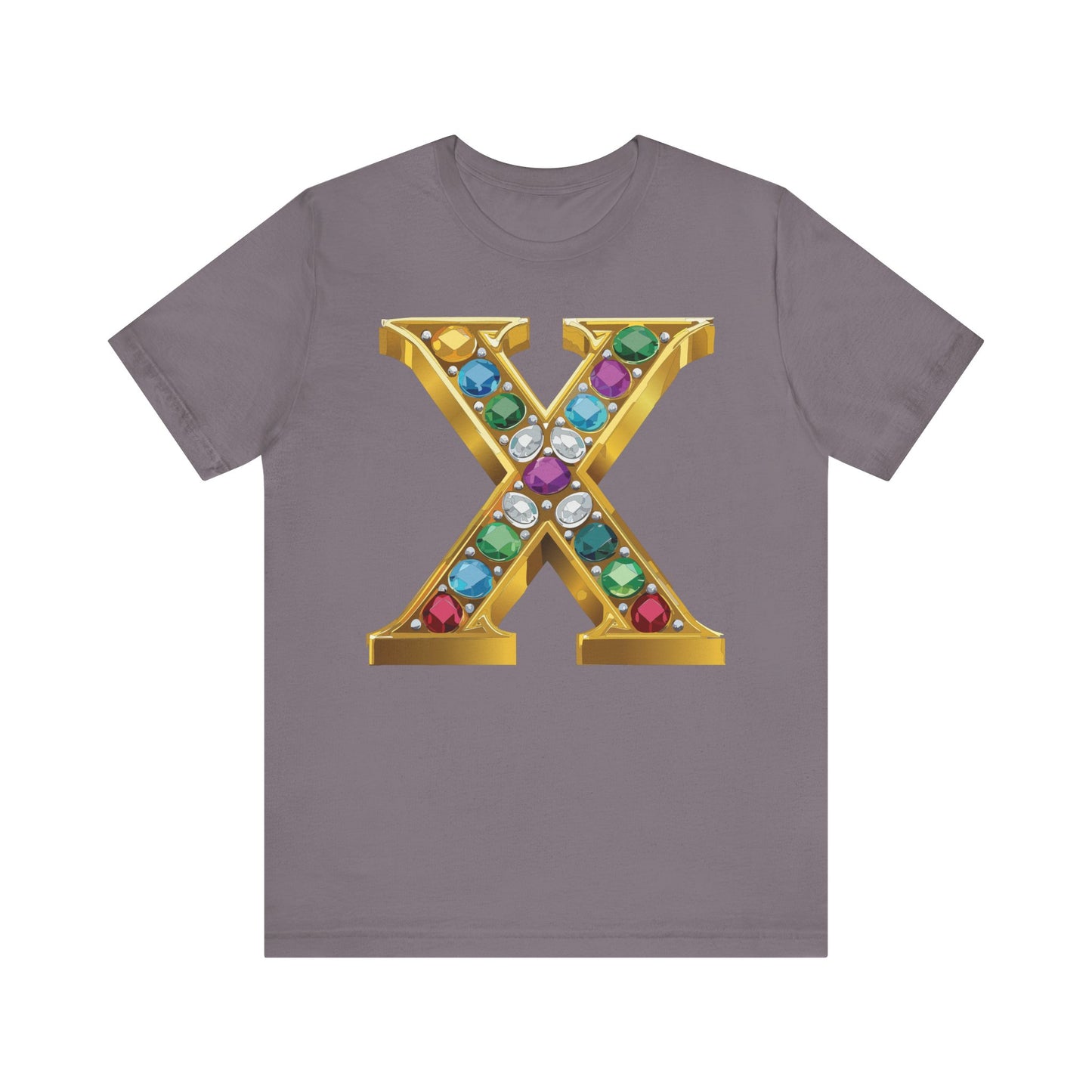 Letter Shirt, Shirt with Letters, Tee Shirt with Gold Letter, Shirt with Antique Letters