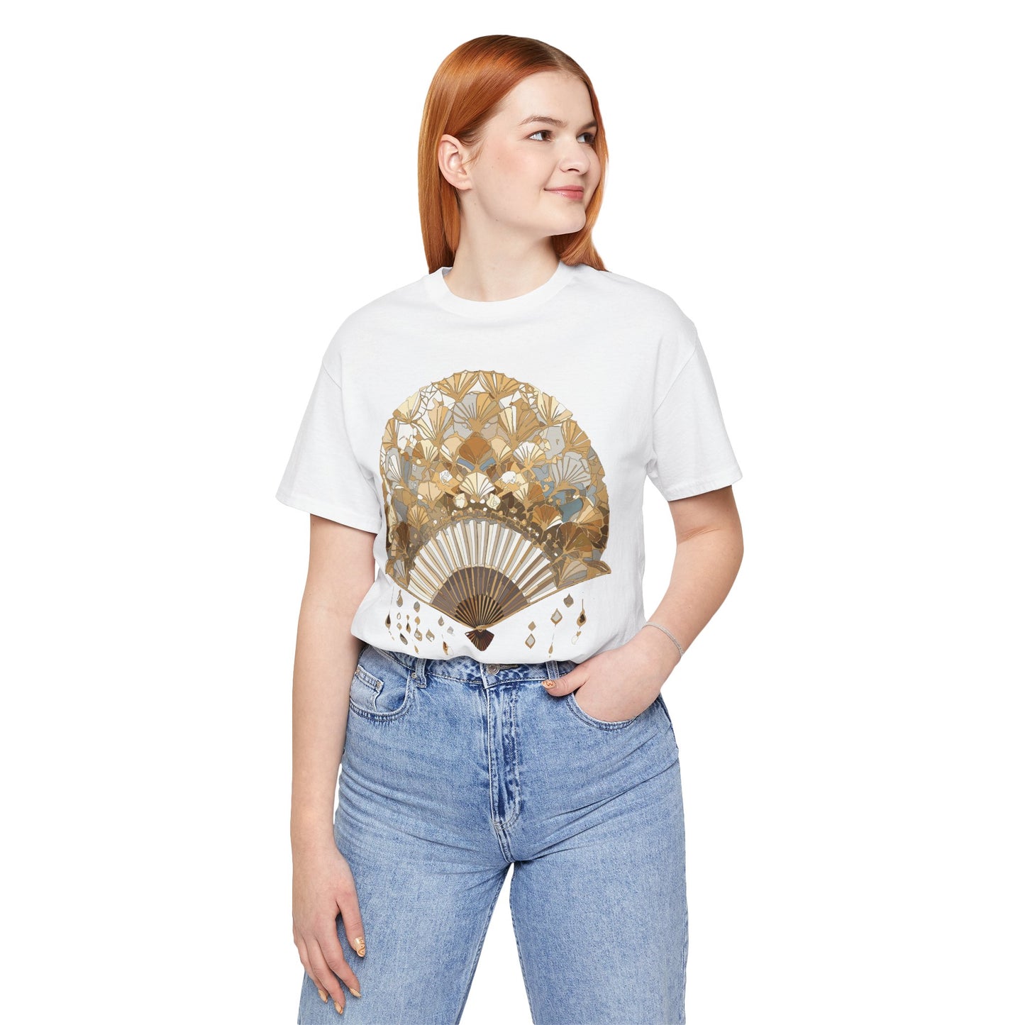 Fan shirt, Shirt with Fan, Tee Shirt with Gold Blower