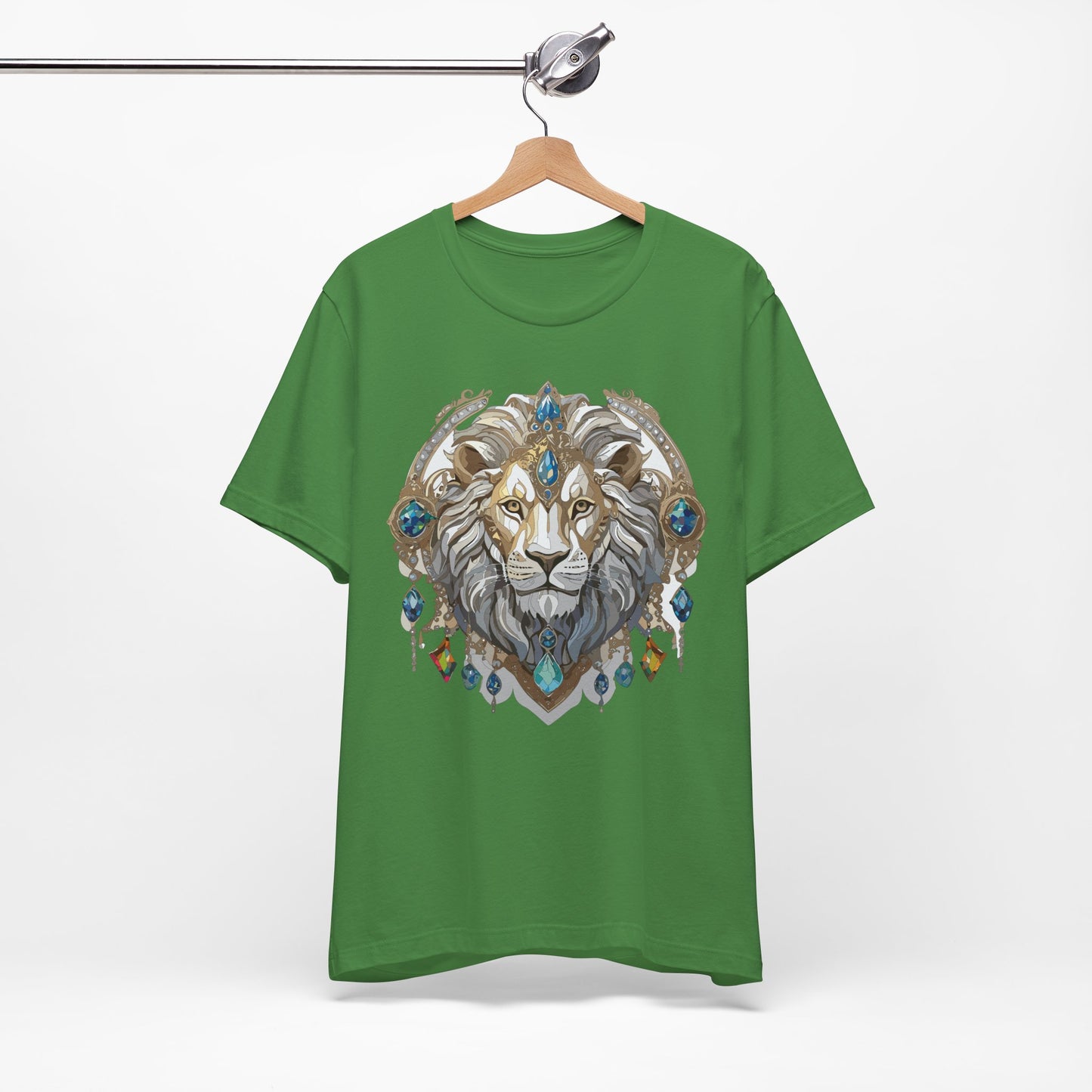 Animal Shirt, Shirt with Animal, Tee Shirt with Gold Animal Medal, Shirt with Antique Animal Medallion