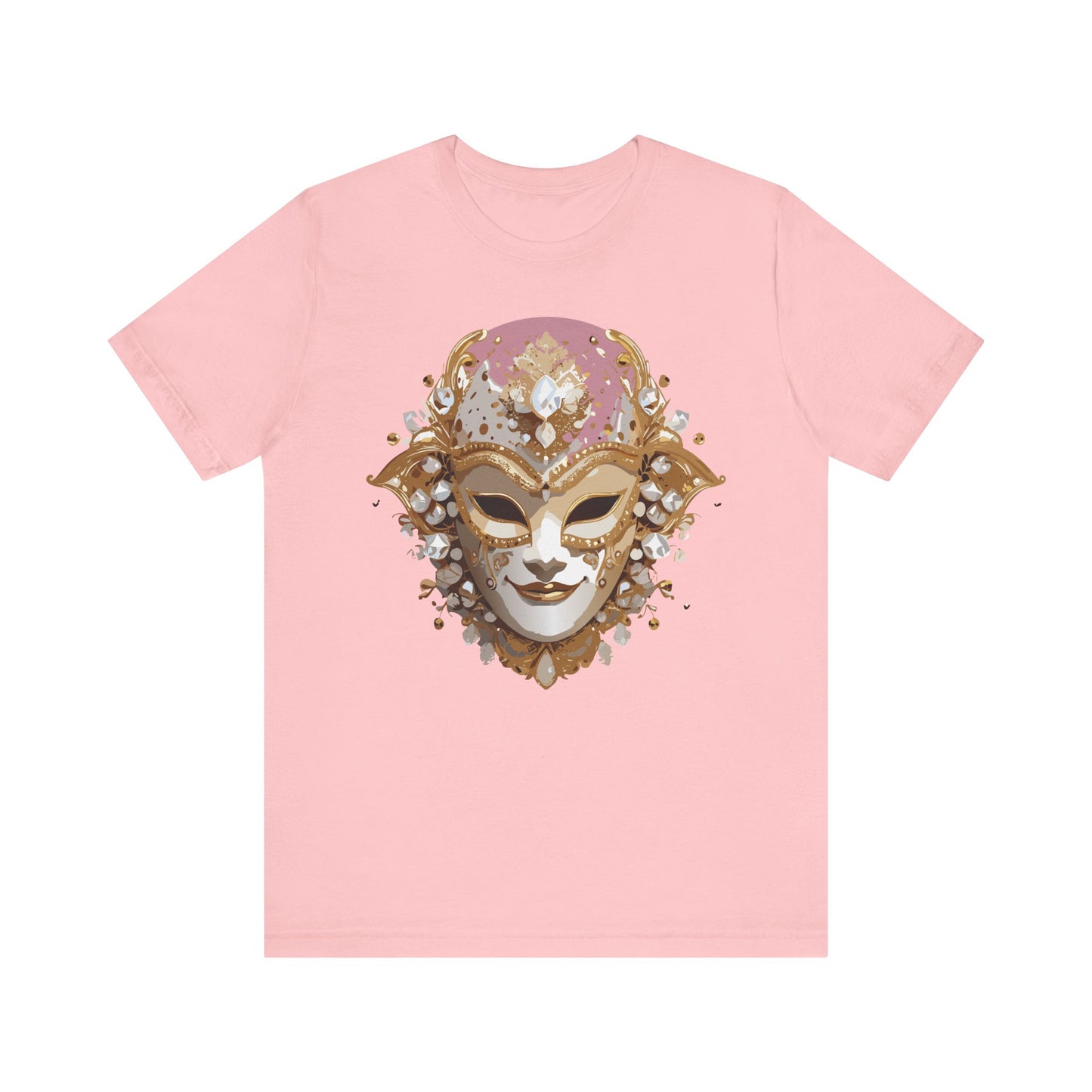 Mask Shirt, Shirt with Mask, Tee Shirt with Gold Face