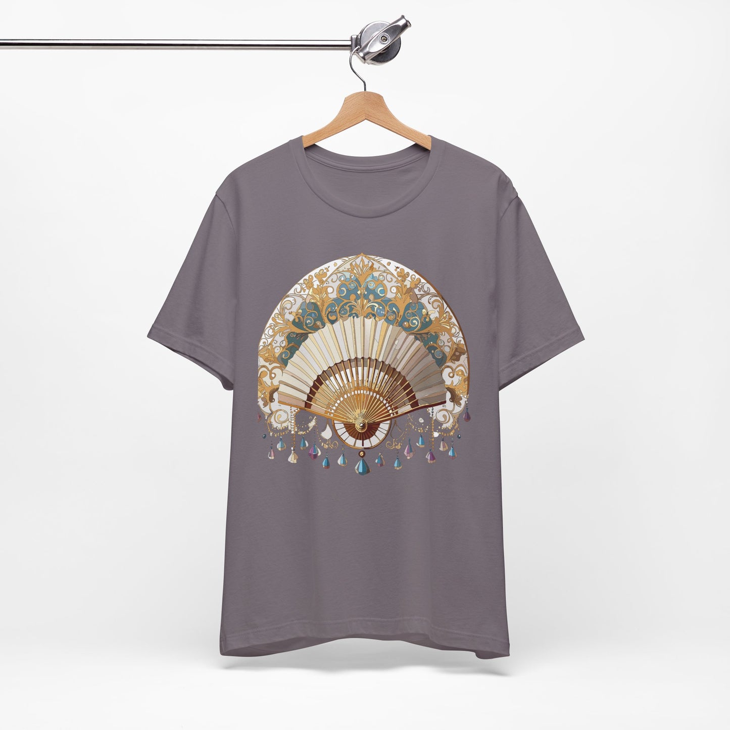 Fan shirt, Shirt with Fan, Tee Shirt with Gold Blower