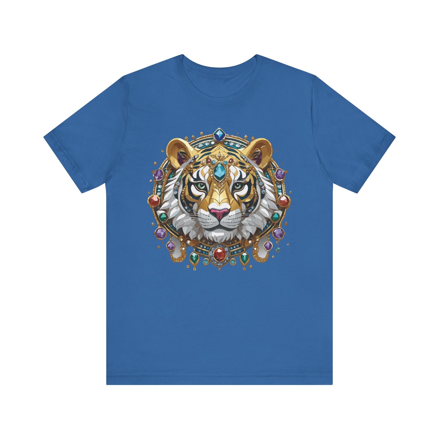 Animal Shirt, Shirt with Animal, Tee Shirt with Gold Animal Medal, Shirt with Antique Animal Medallion