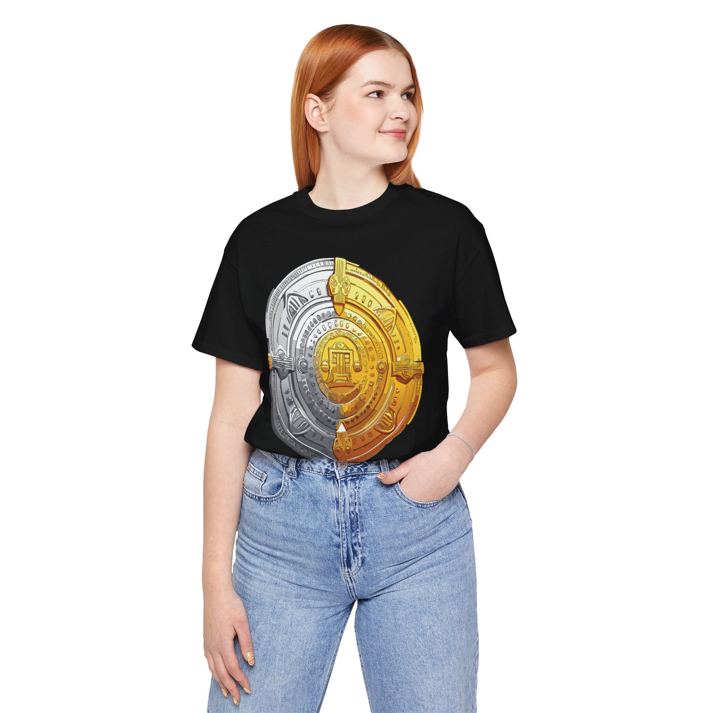 Coin Shirt, Shirt with Coin, Tee Shirt with Gold Coin, Shirt with Antique Coin