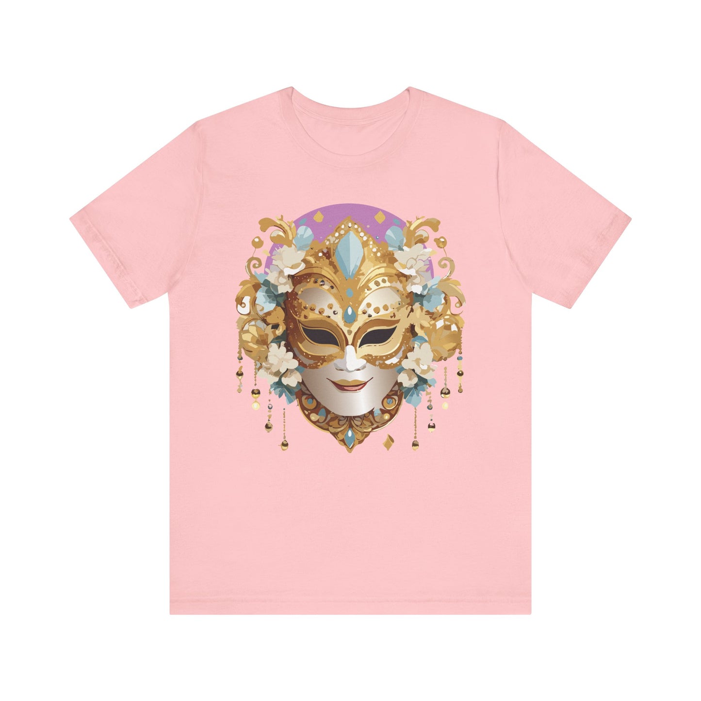 Mask Shirt, Shirt with Mask, Tee Shirt with Gold Face