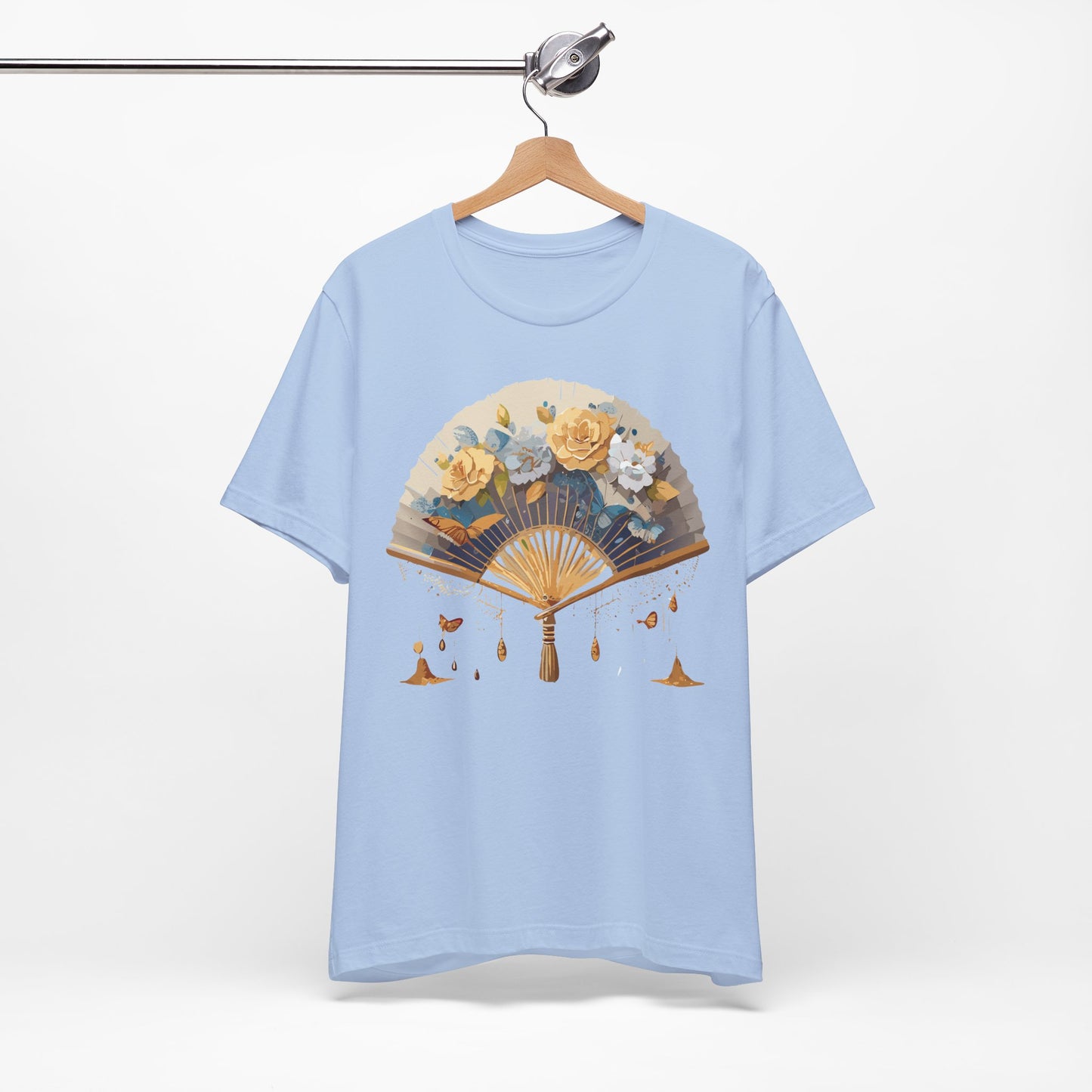Fan shirt, Shirt with Fan, Tee Shirt with Gold Blower