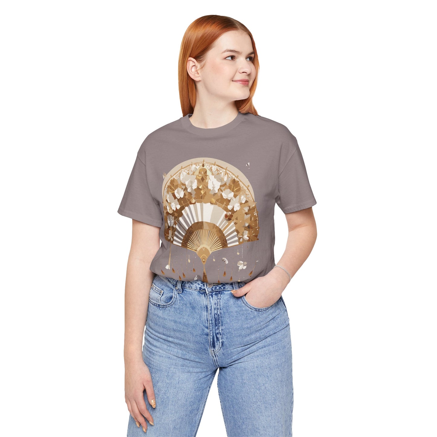 Fan shirt, Shirt with Fan, Tee Shirt with Gold Blower