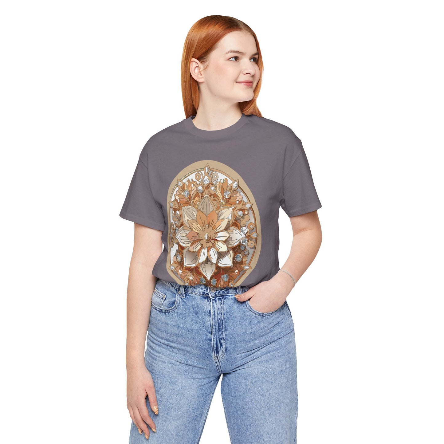 Floral Shirt, Flower Shirt, Tee Shirt with Antique Flower