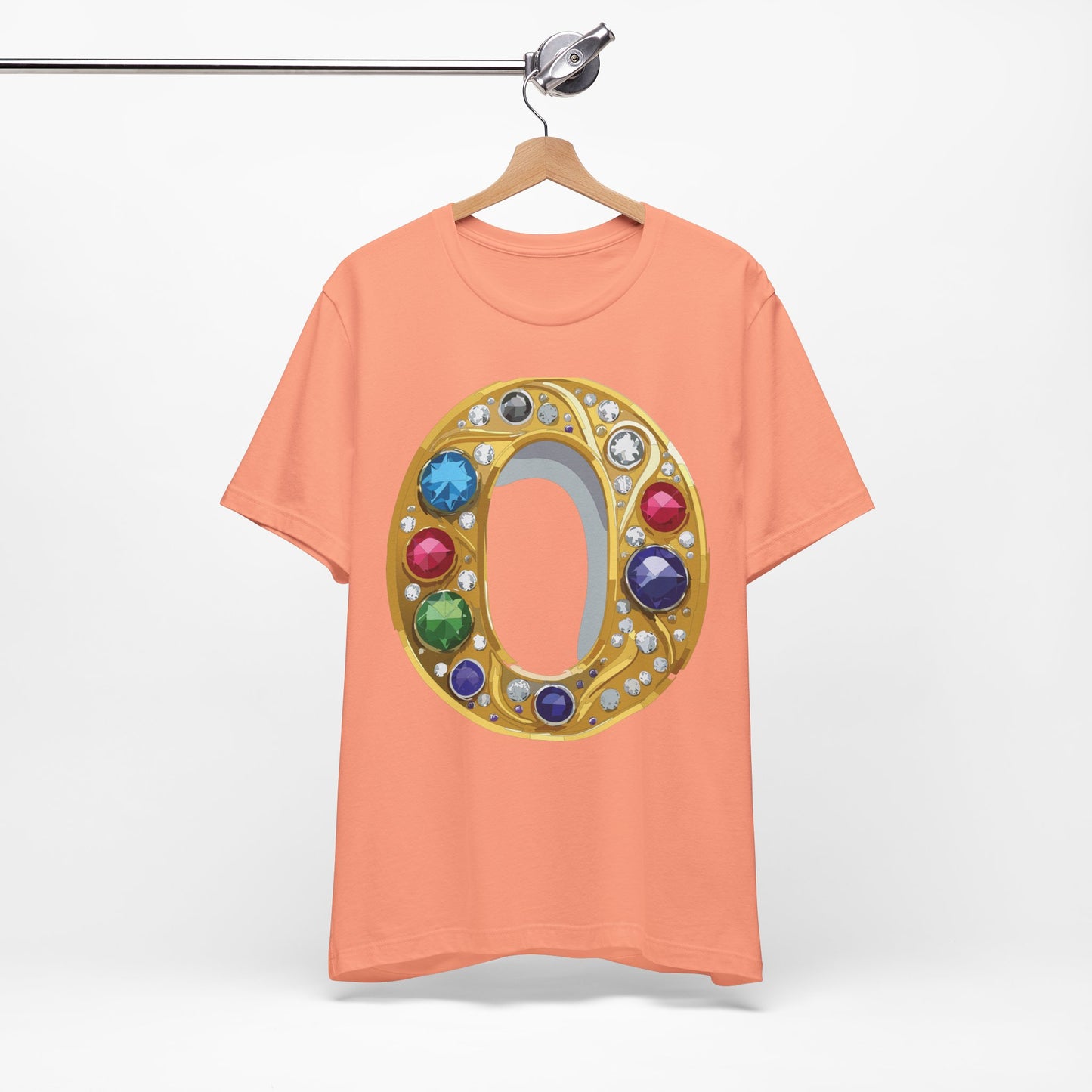 Letter Shirt, Shirt with Letters, Tee Shirt with Gold Letter, Shirt with Antique Letters