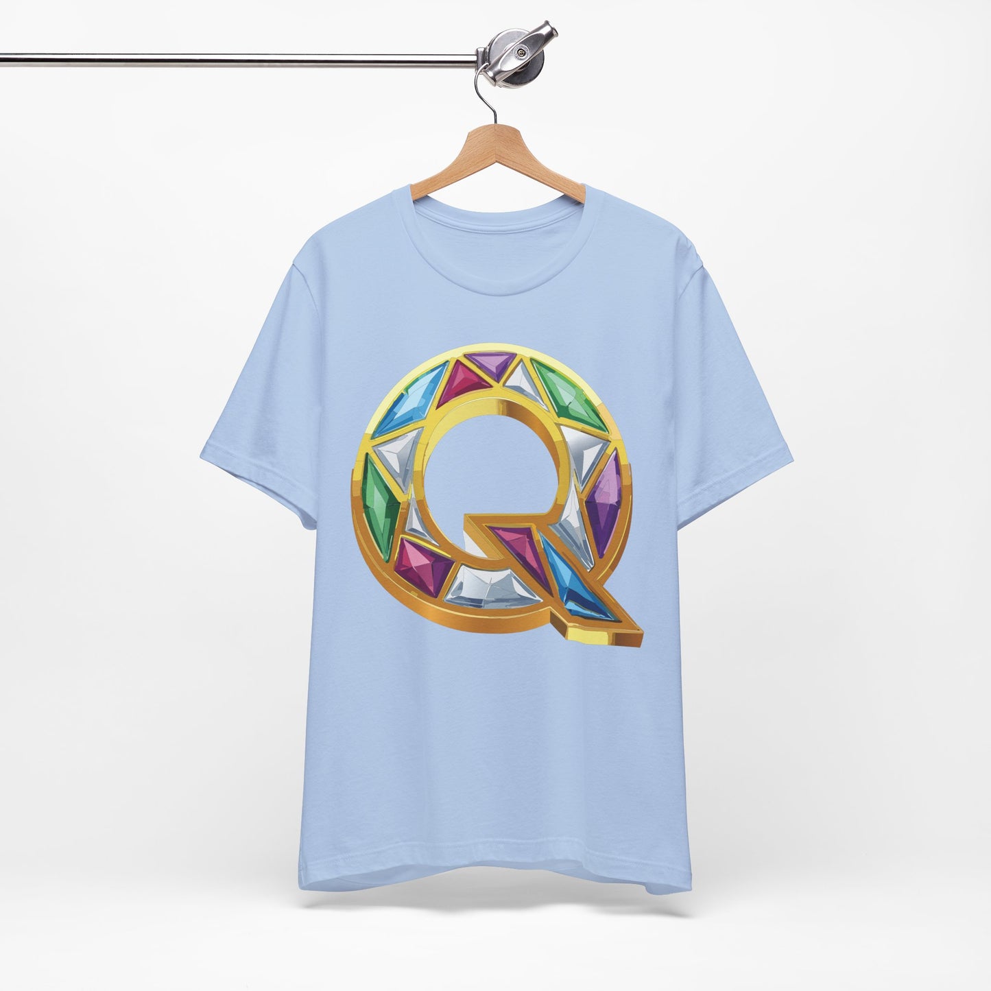 Letter Shirt, Shirt with Letters, Tee Shirt with Gold Letter, Shirt with Antique Letters
