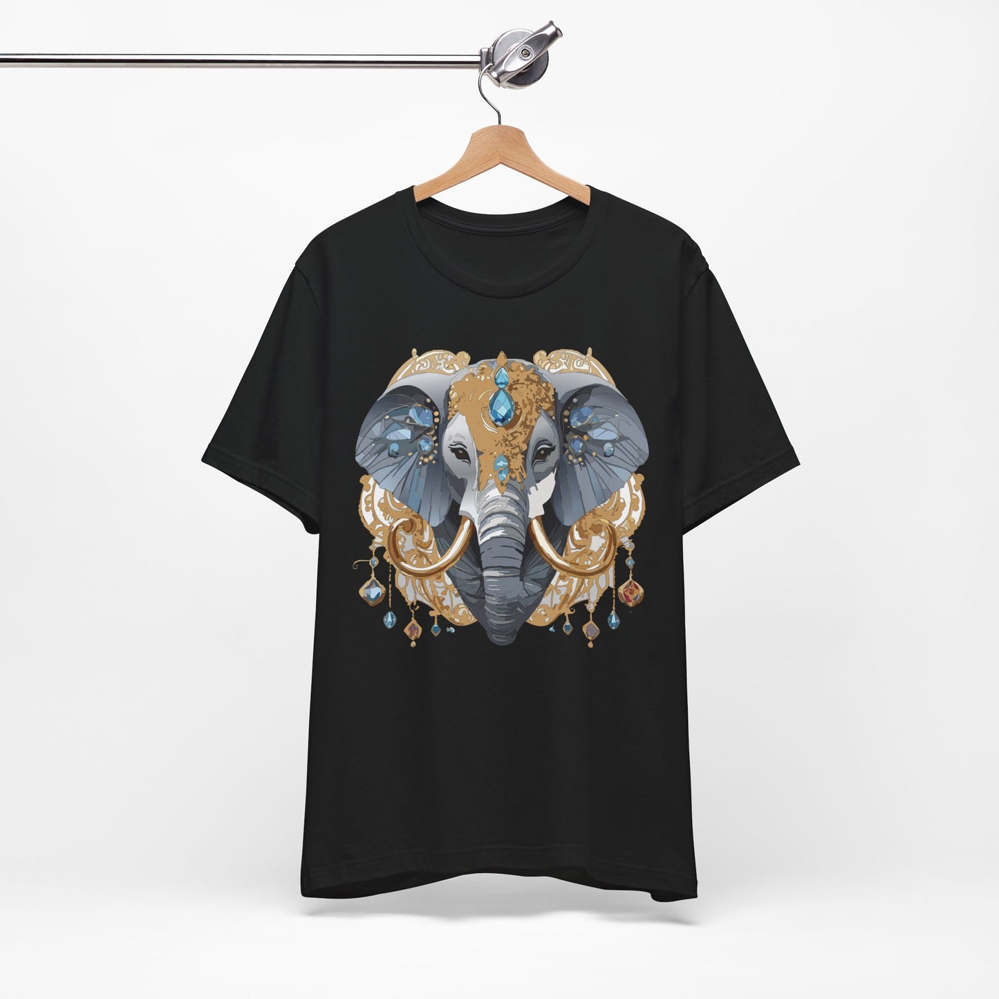 Animal Shirt, Shirt with Animal, Tee Shirt with Gold Animal Medal, Shirt with Antique Animal Medallion