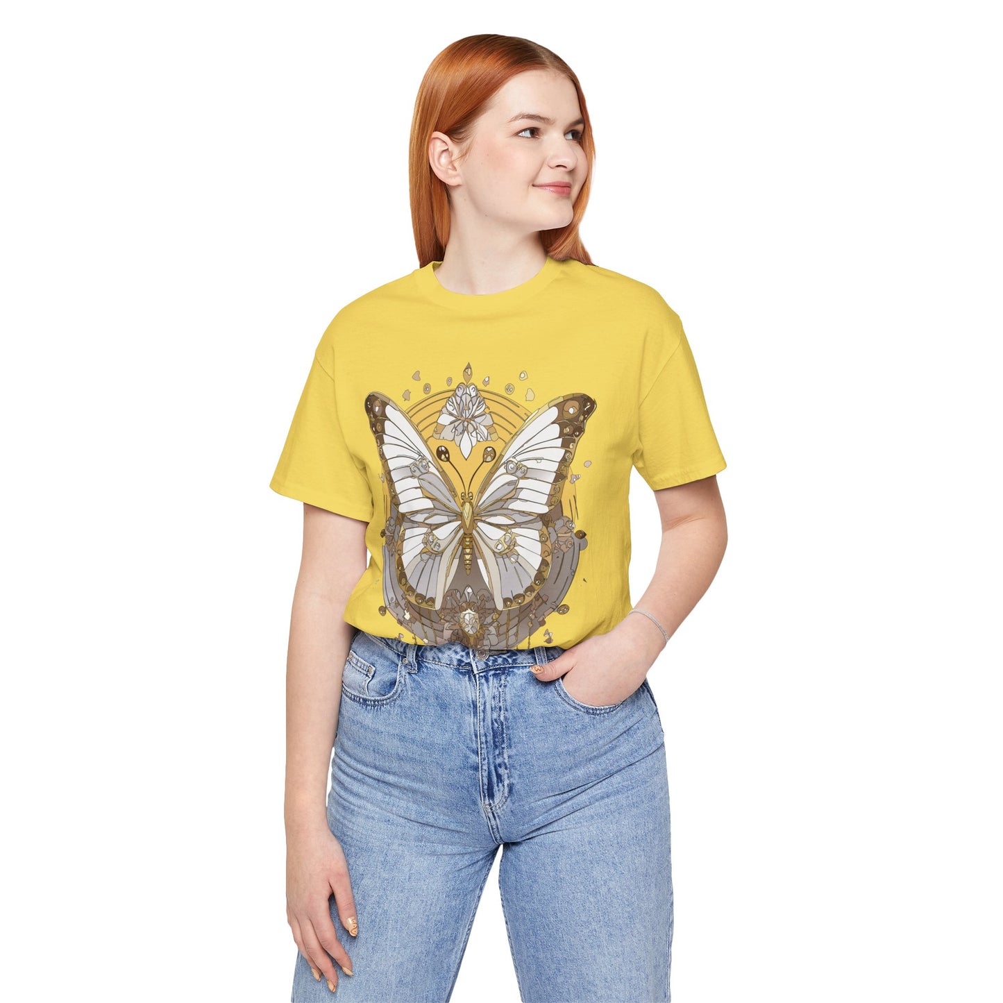 Butterfly Shirt, Shirt with Butterfly, Tee Shirt with Antique Butterfly