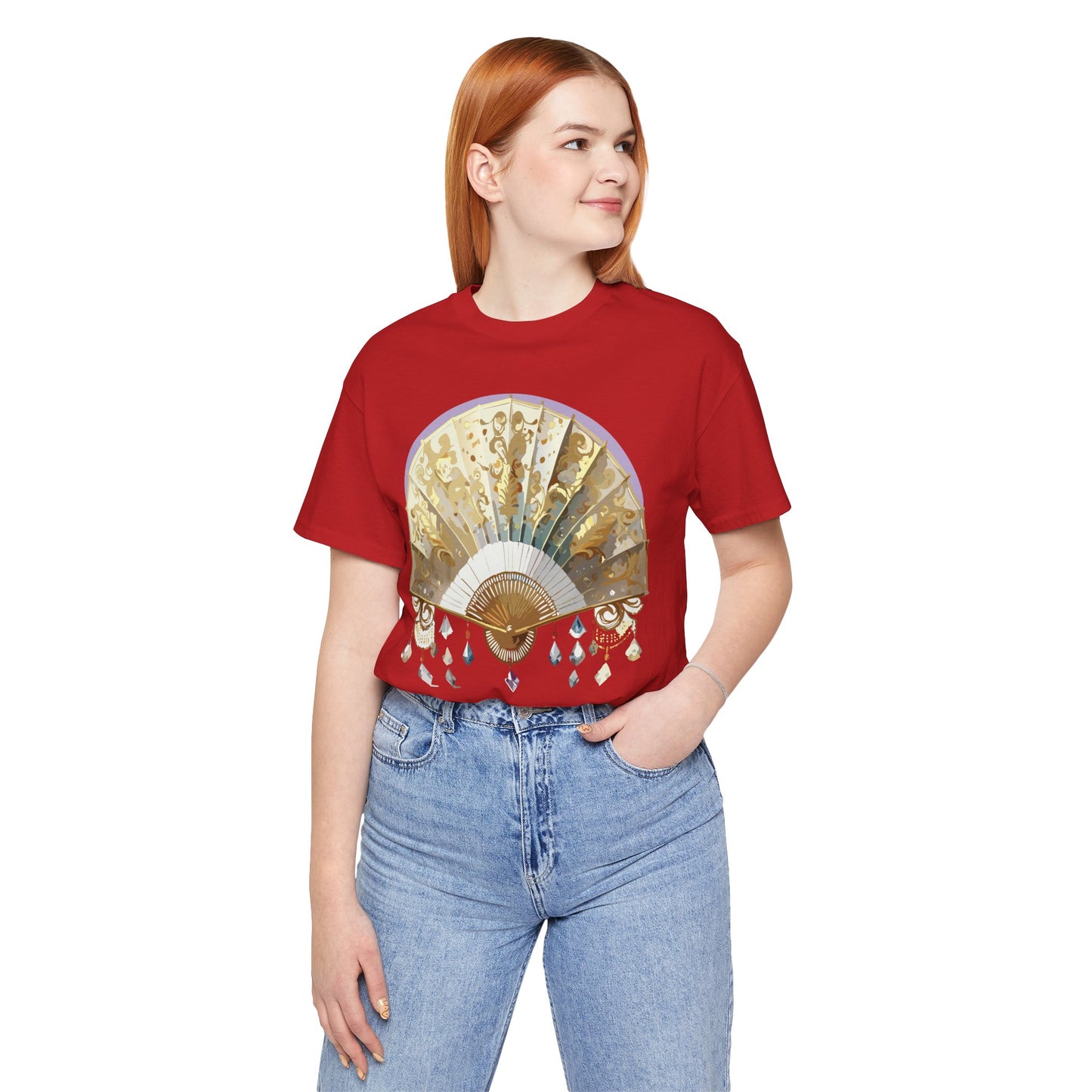 Fan shirt, Shirt with Fan, Tee Shirt with Gold Blower