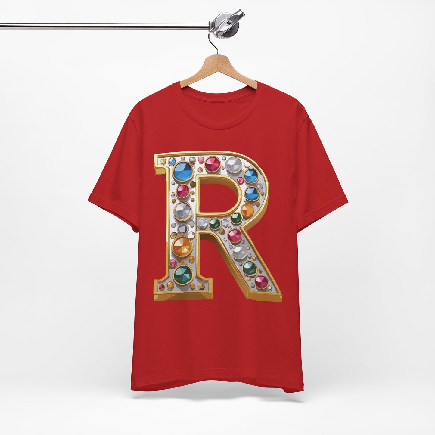Letter Shirt, Shirt with Letters, Tee Shirt with Gold Letter, Shirt with Antique Letters