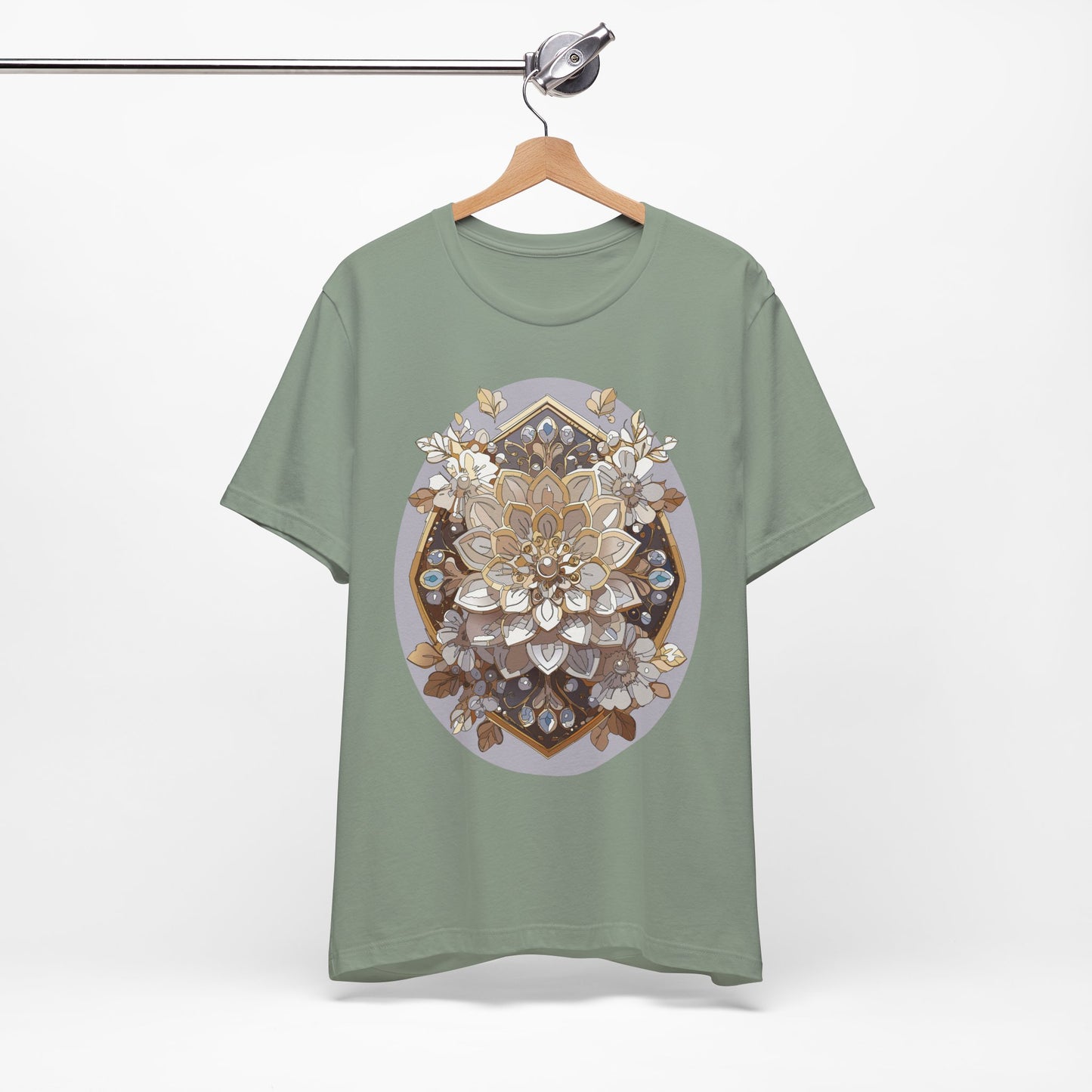 Floral Shirt, Flower Shirt, Tee Shirt with Antique Flower