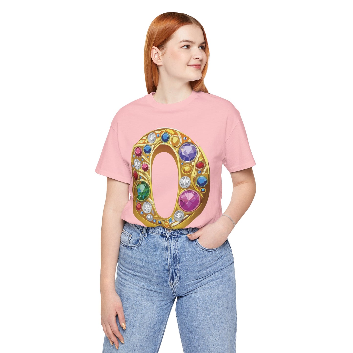 Letter Shirt, Shirt with Letters, Tee Shirt with Gold Letter, Shirt with Antique Letters