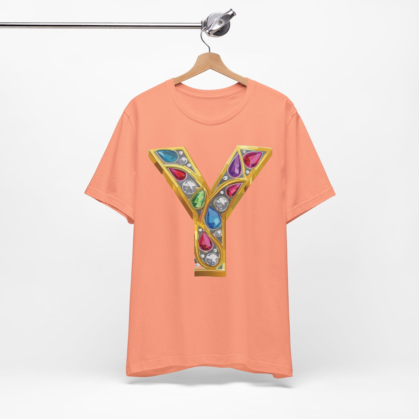 Letter Shirt, Shirt with Letters, Tee Shirt with Gold Letter, Shirt with Antique Letters