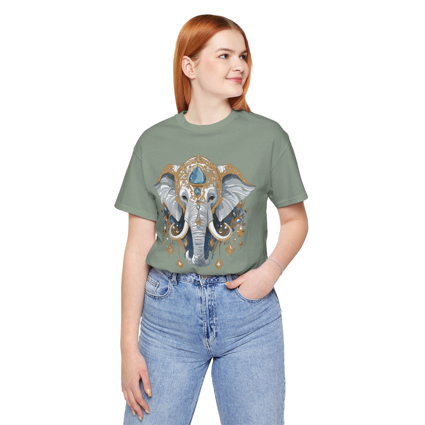 Animal Shirt, Shirt with Animal, Tee Shirt with Gold Animal Medal, Shirt with Antique Animal Medallion