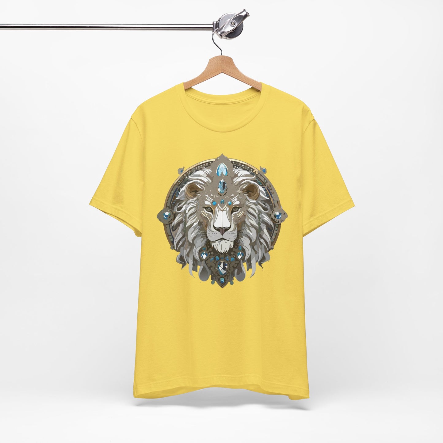 Animal Shirt, Shirt with Animal, Tee Shirt with Gold Animal Medal, Shirt with Antique Animal Medallion
