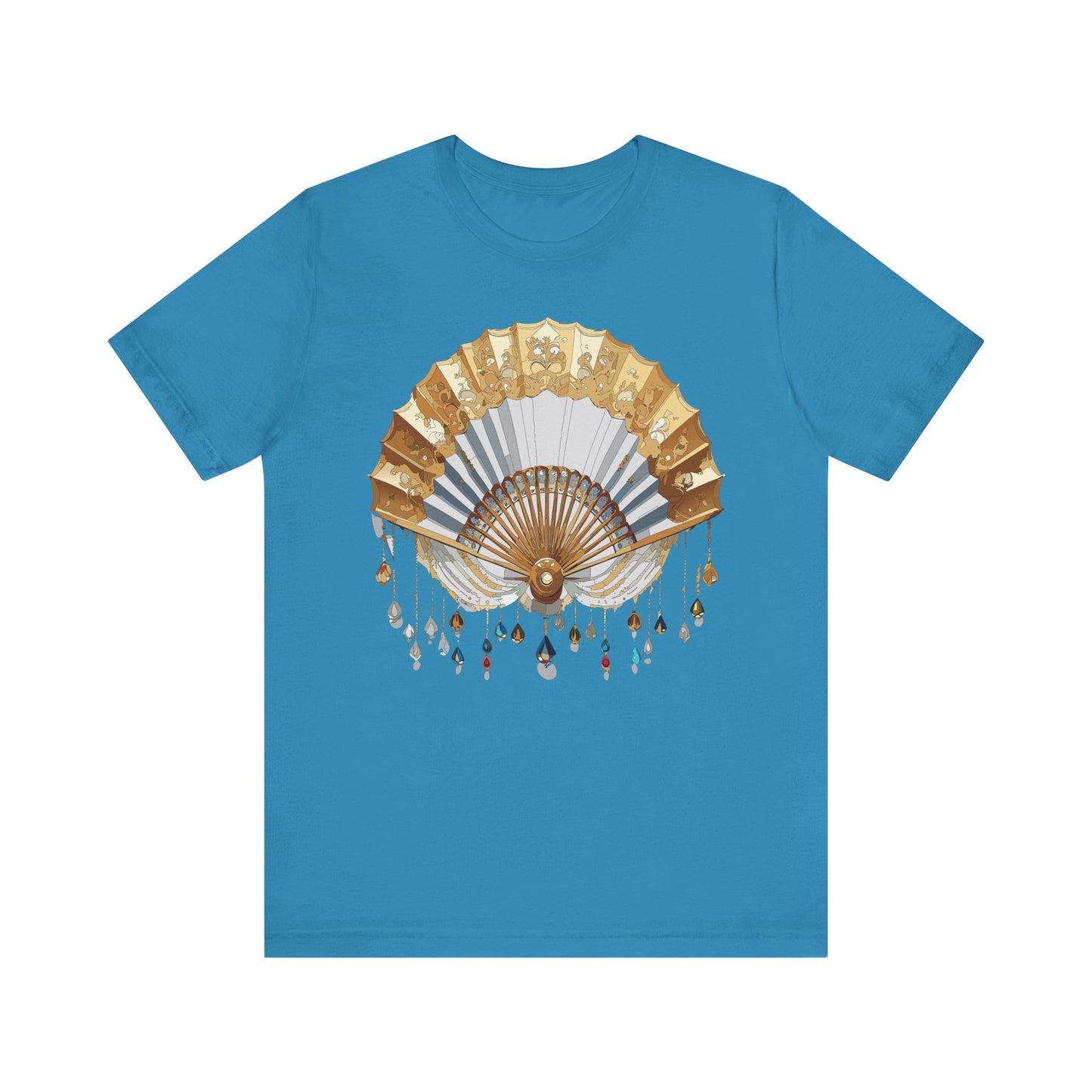 Fan shirt, Shirt with Fan, Tee Shirt with Gold Blower