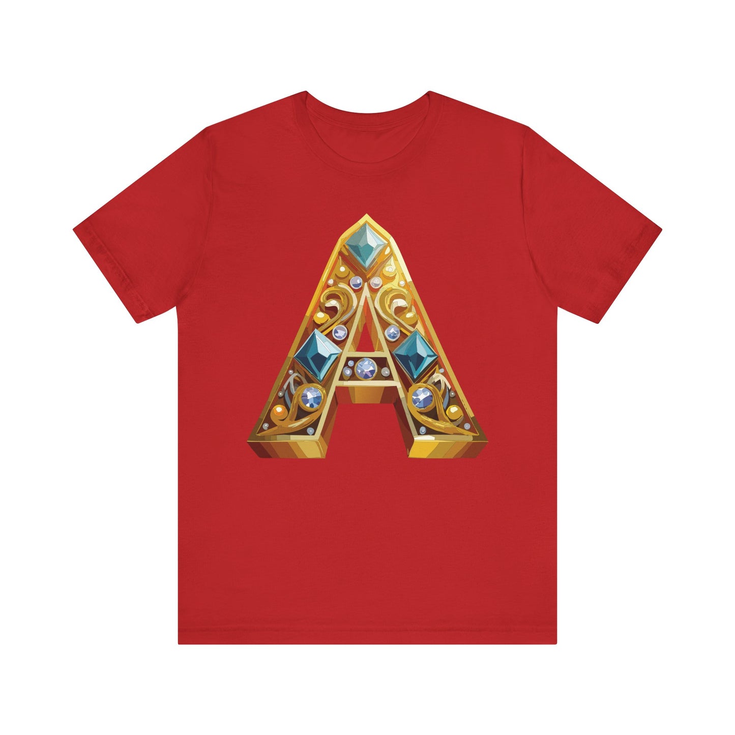 Letter Shirt, Shirt with Letters, Tee Shirt with Gold Letter, Shirt with Antique Letters