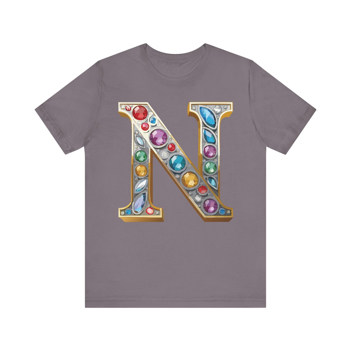 Letter Shirt, Shirt with Letters, Tee Shirt with Gold Letter, Shirt with Antique Letters
