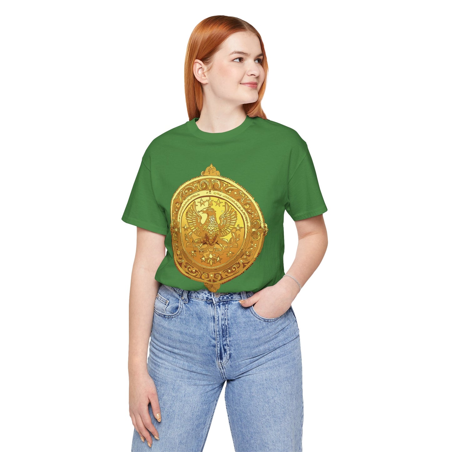 Coin Shirt, Shirt with Coin, Tee Shirt with Gold Coin, Shirt with Antique Coin