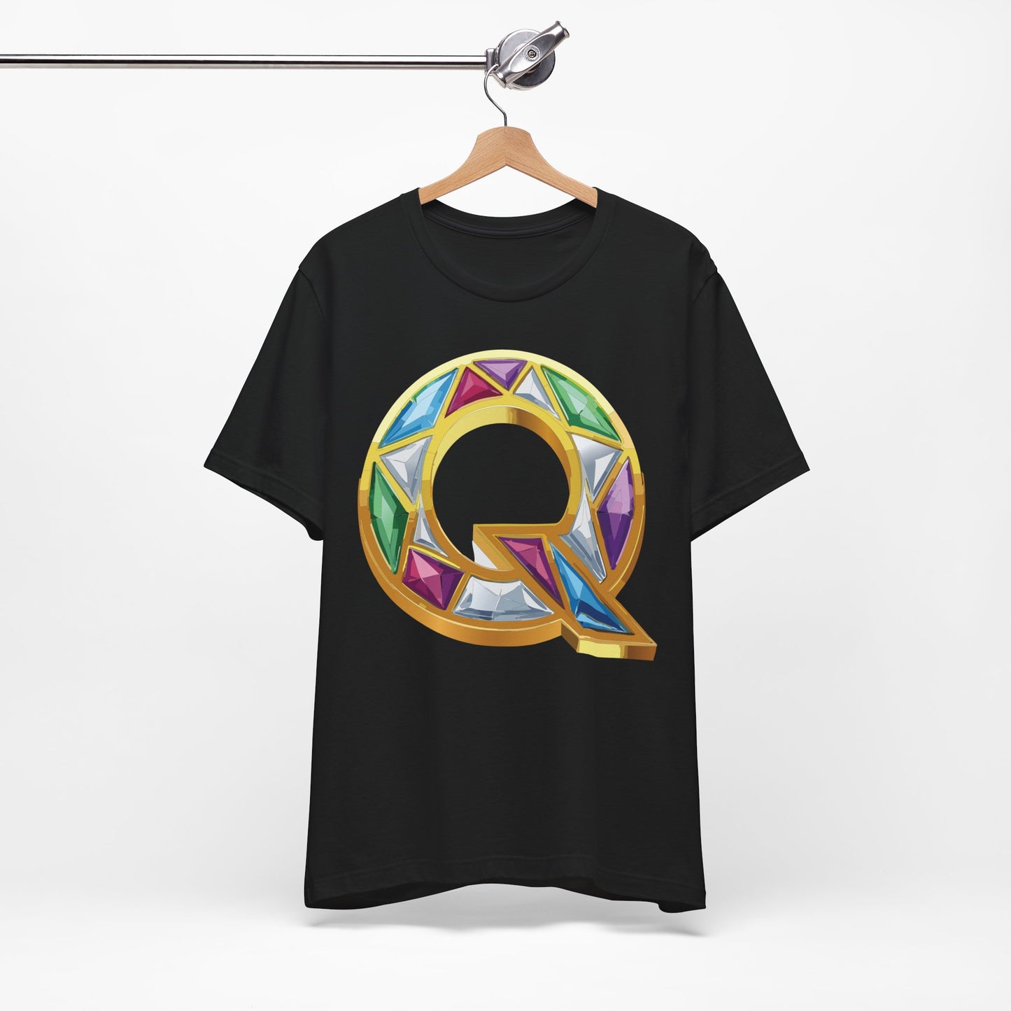 Letter Shirt, Shirt with Letters, Tee Shirt with Gold Letter, Shirt with Antique Letters