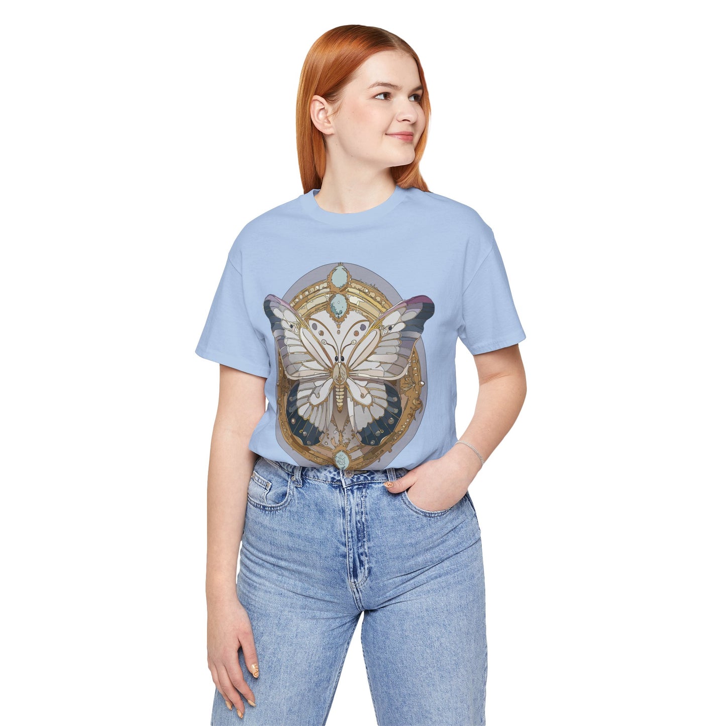 Butterfly Shirt, Shirt with Butterfly, Tee Shirt with Antique Butterfly
