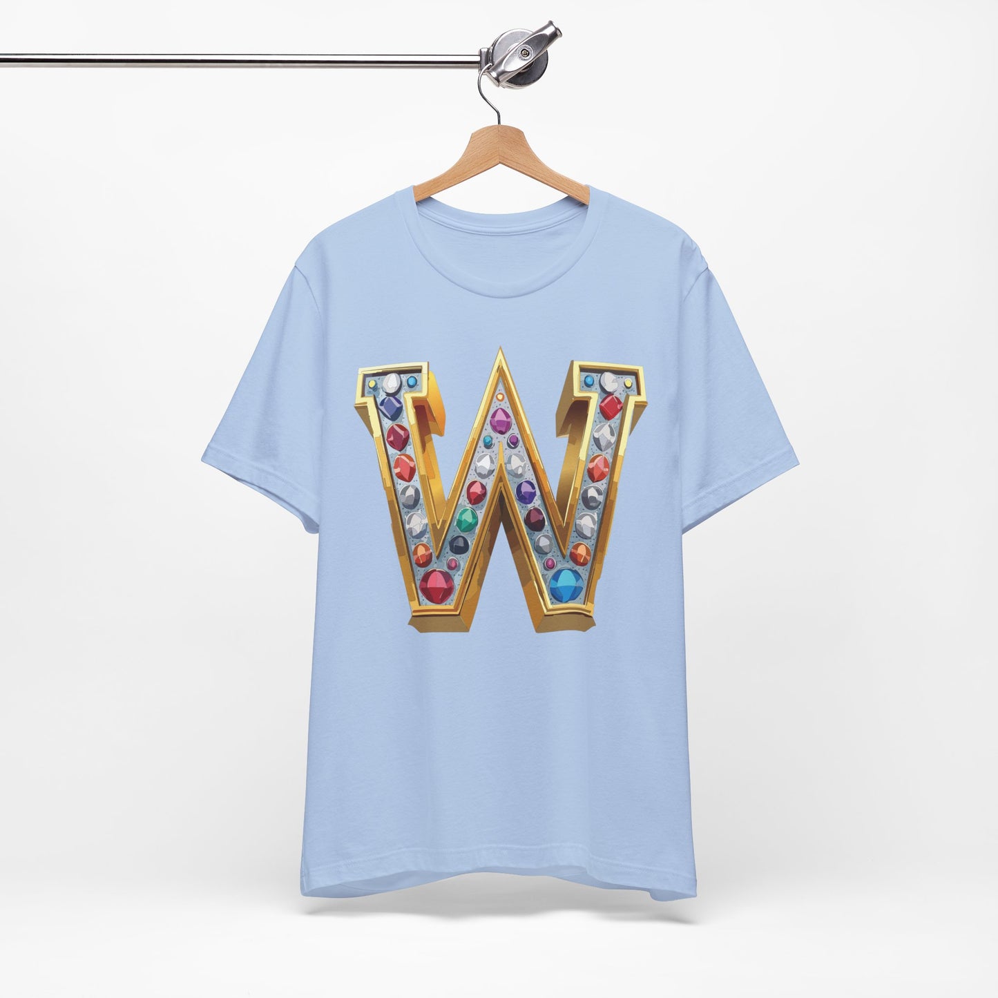 Letter Shirt, Shirt with Letters, Tee Shirt with Gold Letter, Shirt with Antique Letters